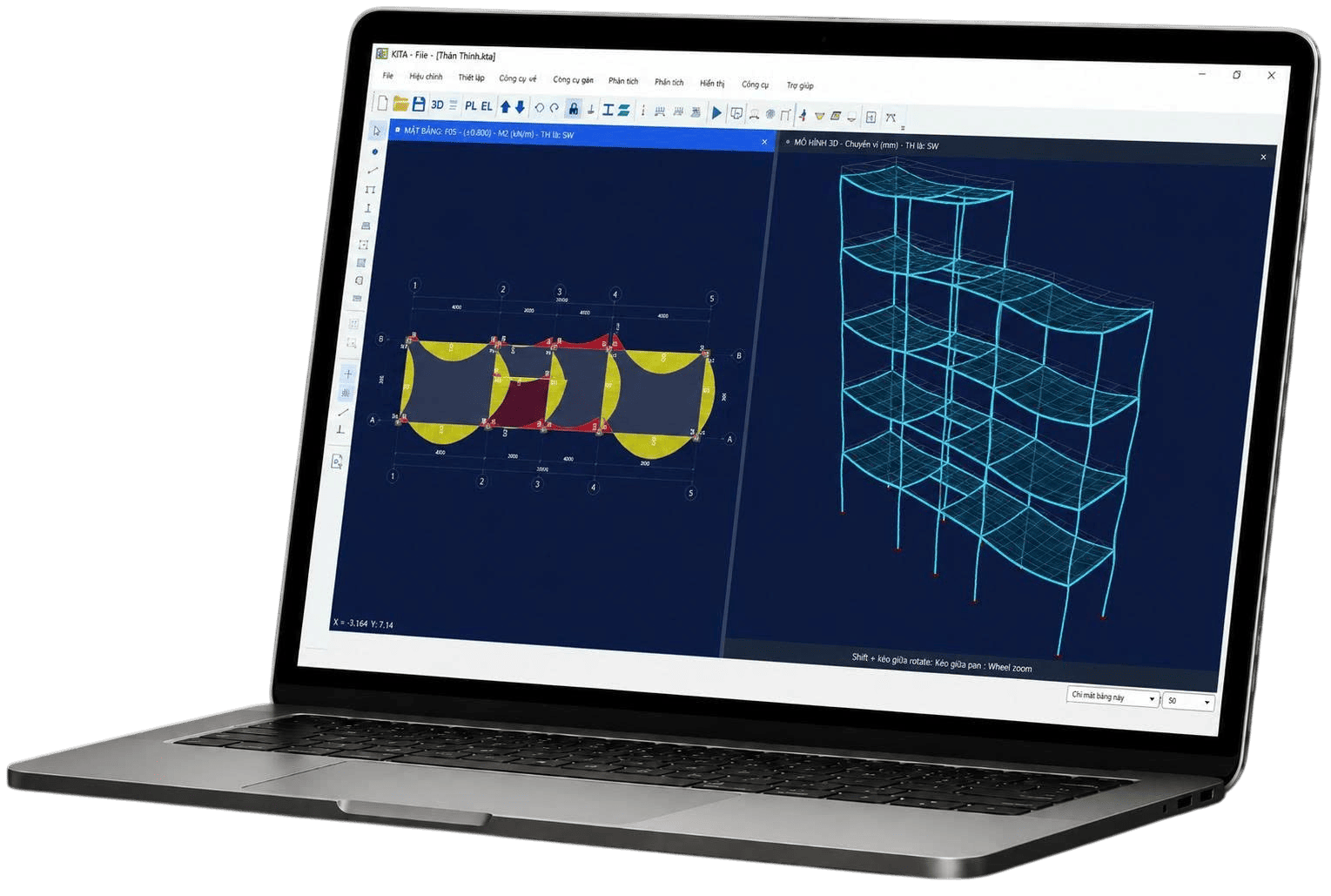 KCS Building Analysis trên laptop